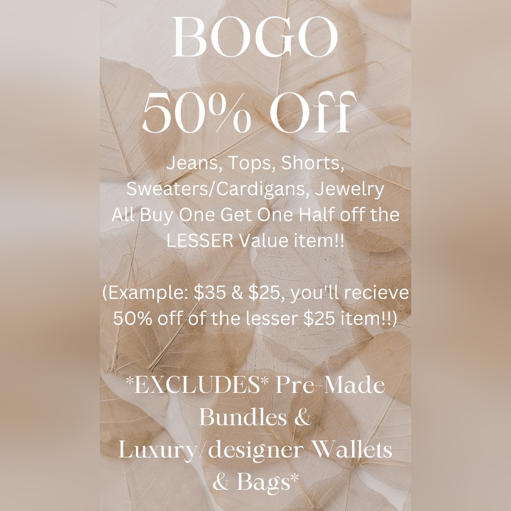 BOGO 50% Items!